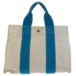 Hermes Bora Bora PM White Pantone Cotton Handheld Tote